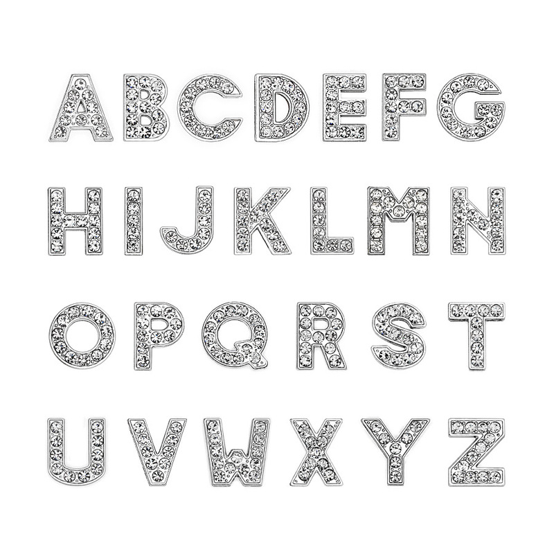 Alloy Rhinestone English Letters DIY Wristband Pet Collar Key Ring Jewelry Accessories 10mm Diamond Alloy Rhinestone English Letters DIY Wristband Pet Collar Key Ring Jewelry Accessories 10mm Diamond