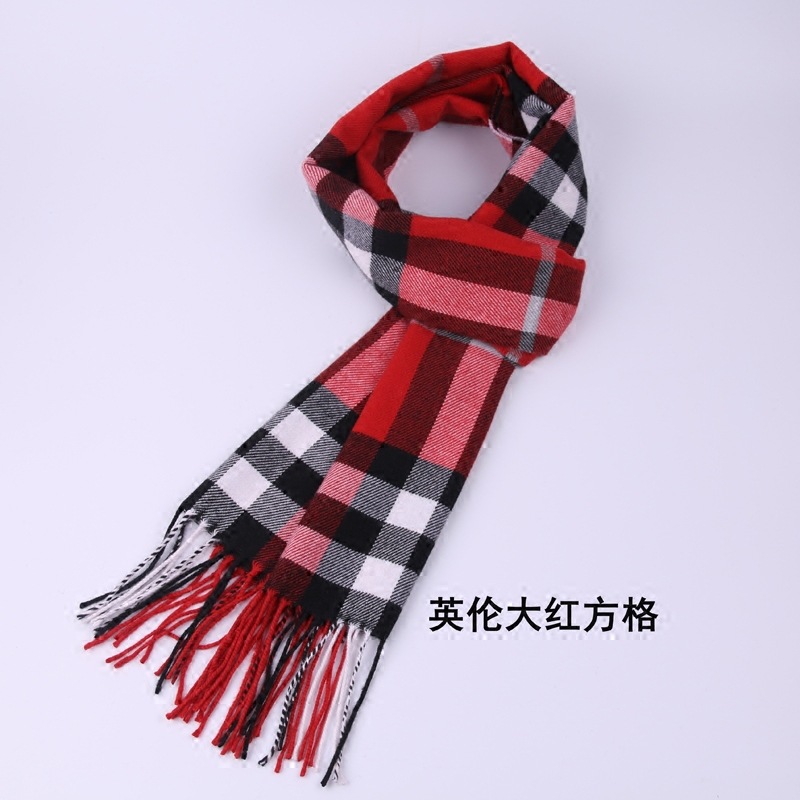 Otoño e Invierno nueva bufanda de los hombres joven estudiante bufanda cálido estilo coreano británico Plaid todo partido moda bufanda de los hombres