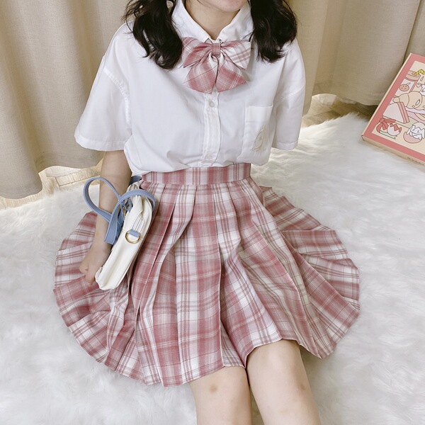 Autumn Japanese student pleated skirt