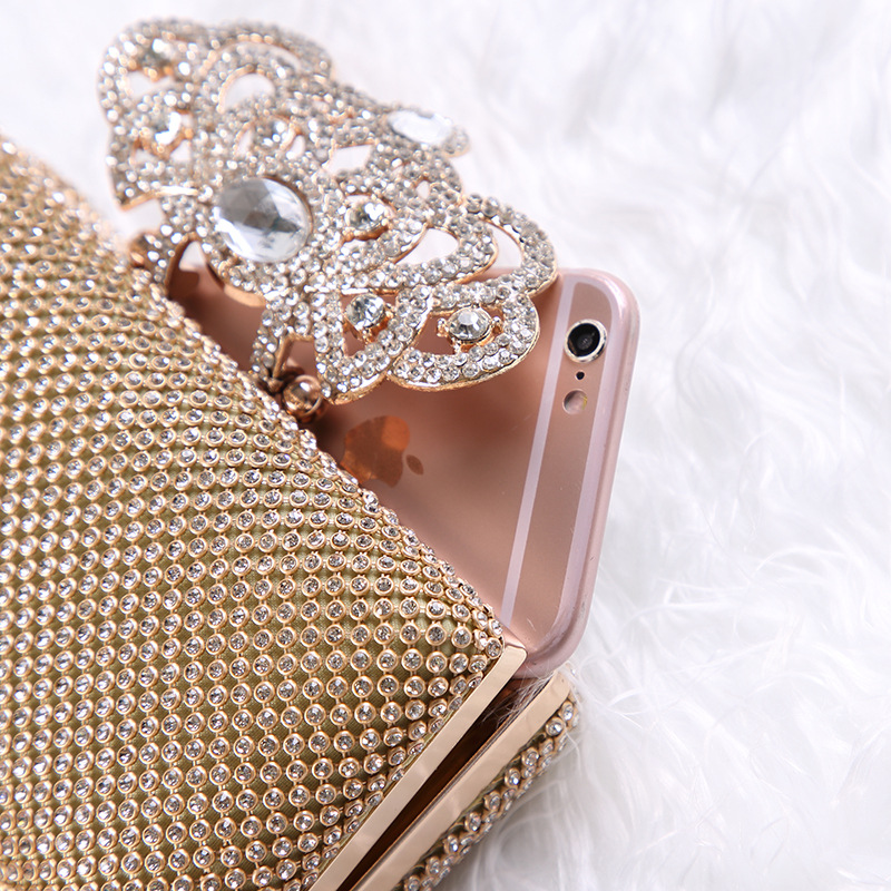 Pochette da sera elegante con strass borsa a tracolla donna lusso_voghion.com