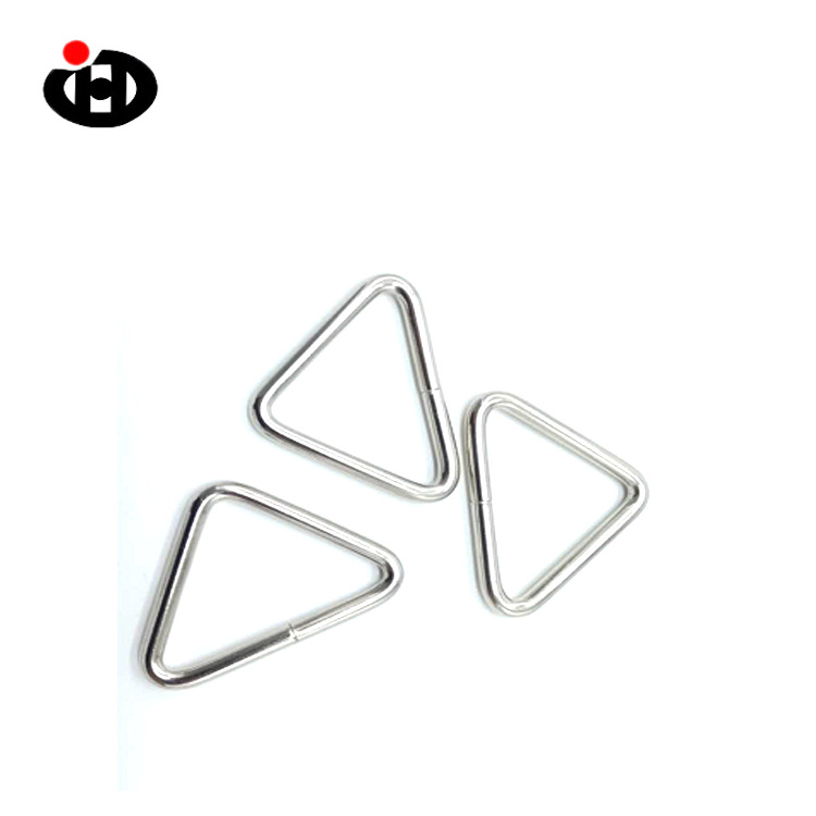 厂家销售 箱包五金三角配件 铁质三角扣 铁三角扣 白锌登山三角扣