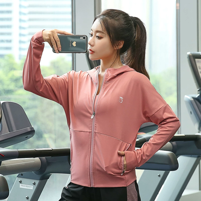 Пальто для йоги больших размеров Женская осенне-зимняя одежда для полных девочек, одежда для бега и фитнеса, свободная утренняя Спортивная одежда для бега, тонкий Топ с длинным рукавом