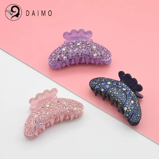 DAIMO 新款韩版百搭水钻醋酸板材抓夹成人简约优雅后脑勺发抓发饰