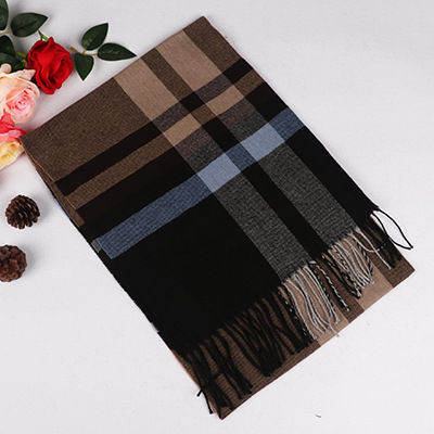 Otoño e Invierno nueva bufanda de los hombres joven estudiante bufanda cálido estilo coreano británico Plaid todo partido moda bufanda de los hombres