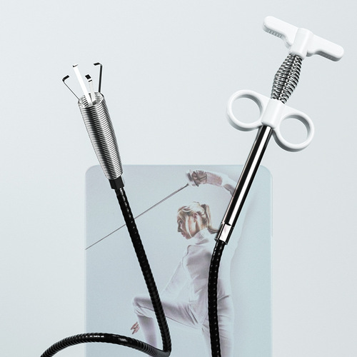 Toilet pipe dredge can be bent and extended to the sewer. Pinch to dredge the artifact with a grab hook and pinch type garbage toilet.