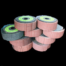 千丝百叶轮砂布丝轮根雕木工铝板打磨轮棕刚玉砂布页抛光轮磨头