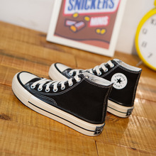 街拍ins情侣帆布鞋男高帮韩版学生潮鞋1970s百搭平底复古港风板鞋