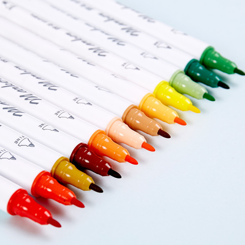 36-color washable marker water-based soft-head watercolor pen double-head marker children's painting art wholesale