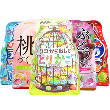 日本进口零食 扇雀饴鸟笼汽水味什锦糖3种水果可乐白桃果汁硬糖果