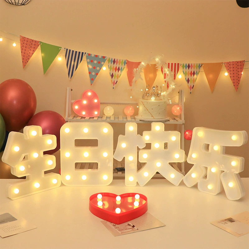 LED цифровой багажник/чехол, украшения, оптом, английские буквы