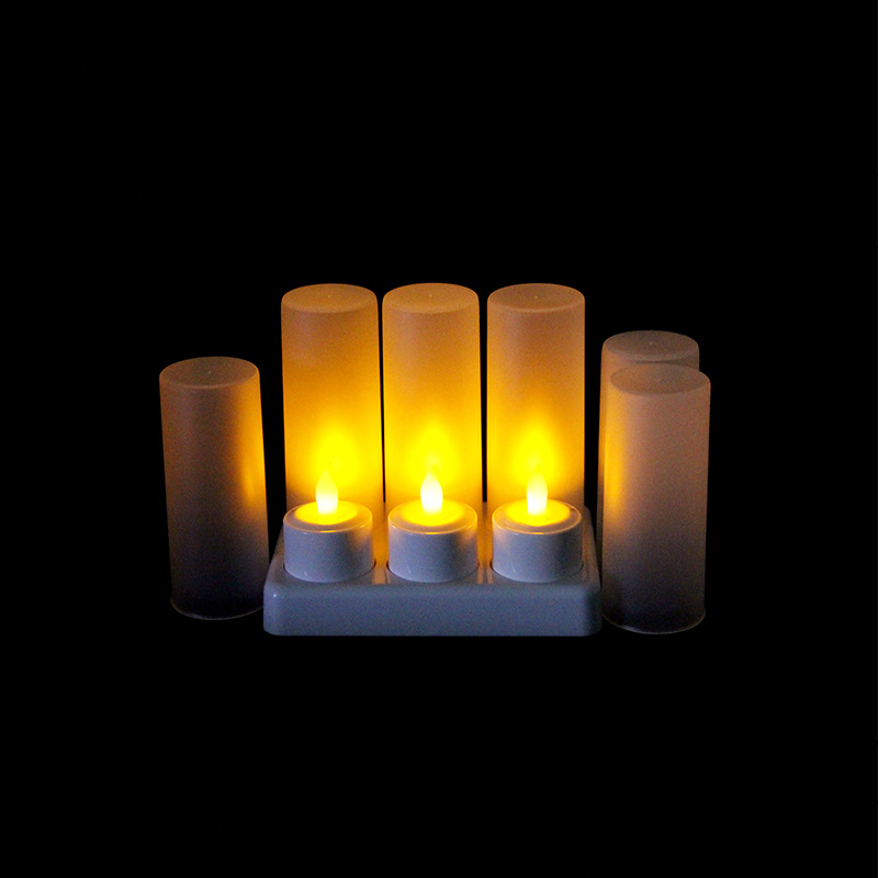 Precio de fábrica al por mayor de Navidad día de luz de la Vela decorativa recargable LED té luz de la cera de boda confesión diseño Bar Restaurante