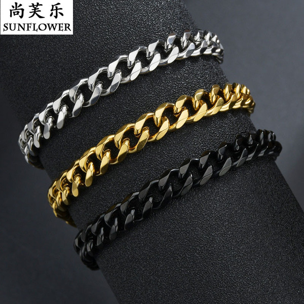 men's fashionable bracelet hip-hop style stainless steel