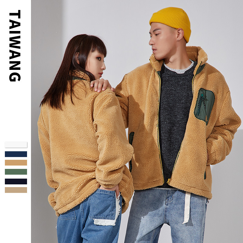 Herrenbekleidung Baumwollmantel neue Herrenjacke Lammwollmantel_voghion.com