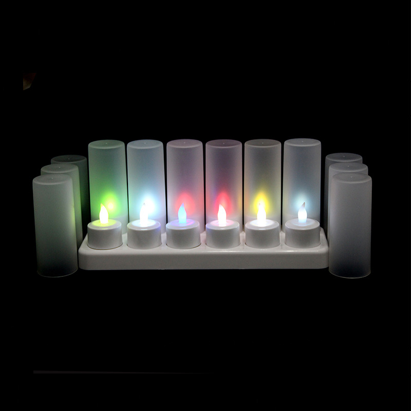 Precio de fábrica al por mayor de Navidad día de luz de la Vela decorativa recargable LED té luz de la cera de boda confesión diseño Bar Restaurante