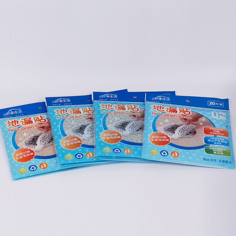 Pegatinas de drenaje de piso desechables Filtro de drenaje red de alcantarillado Filtro de pelo pegatinas gran red de drenaje de piso antibloqueo