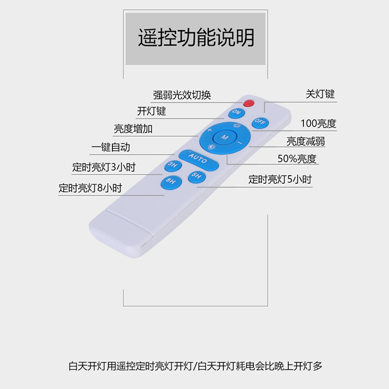 Luz de inundación solar al aire libre impermeable nuevo patio rural lámpara inteligente LED de alta potencia al aire libre instalación de la lámpara de pared