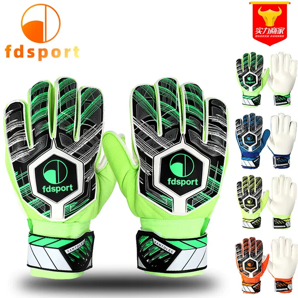 Manufacturer's In-Stock Product: Fly Shield Goalkeeper Gloves with Latex Finger Protection, Semi-Wear-Resistant, Suitable for Primary and Secondary School Students for Training and Competition Goalkeeping