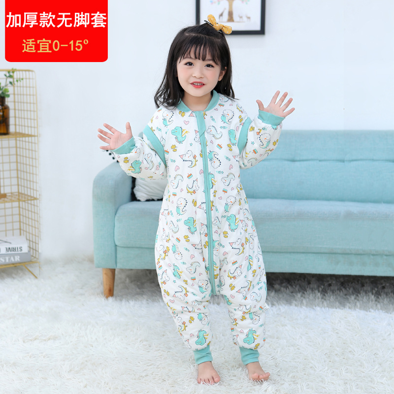 Bebé saco de dormir Otoño e Invierno anti-patada niños engrosados recién nacidos primavera y otoño bebé split-pierna saco de dormir