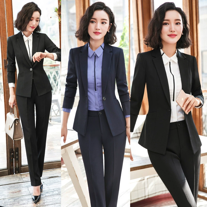 Формальная одежда для интервью, женский костюм с длинными рукавами, новый весенний профессиональный костюм, женский костюм с большими карманами, маленький костюм, женская рабочая одежда