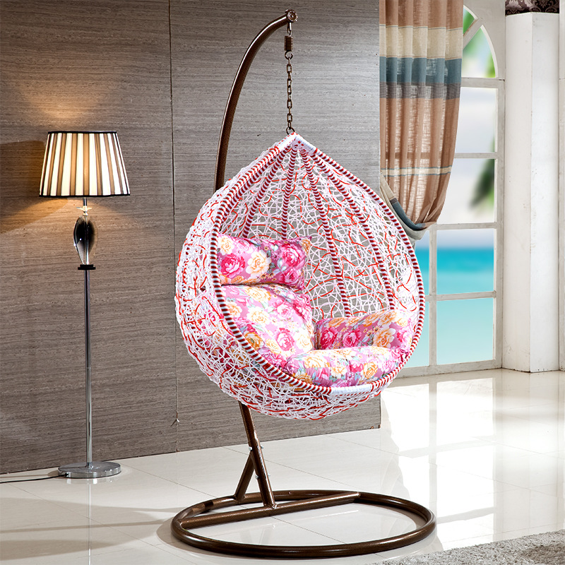 Balcón interior al aire libre, cesta colgante de ratán real de imitación, cesta colgante de ocio, silla de mimbre, suministro directo de fábrica, cesta colgante de nido de pájaro, columpio image 3