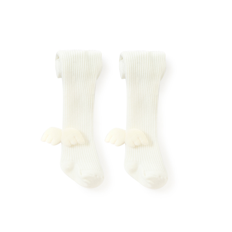 Pantimedias para niños Otoño e Invierno engrosadas polainas de bebé cálido con forro polar alas de estilo coreano calcetines de color sólido para niñas