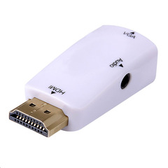 HDMI male to VGA female adapter HDMI to VGA with audio computer projector HD converter 1080