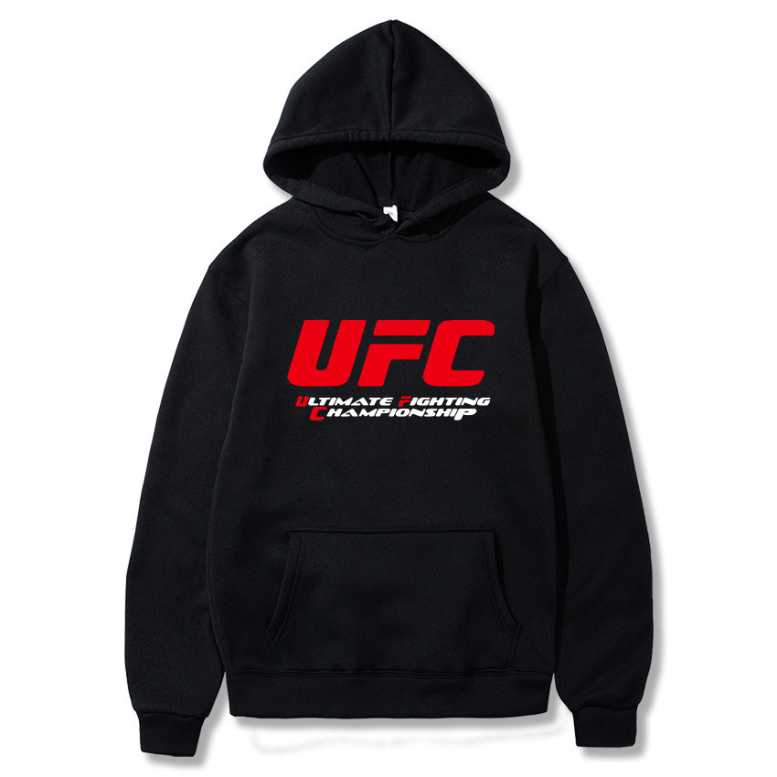 Cross-border Casual Men's Clothing European and American MMA Fighting Sports UFC Sweater Men's Autumn and Winter Fleece Pullover Hoodie Top