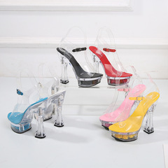 10365-A1 34-43碼粗跟坡跟涼拖鞋女夏防水台防滑厚底性感百搭鞋