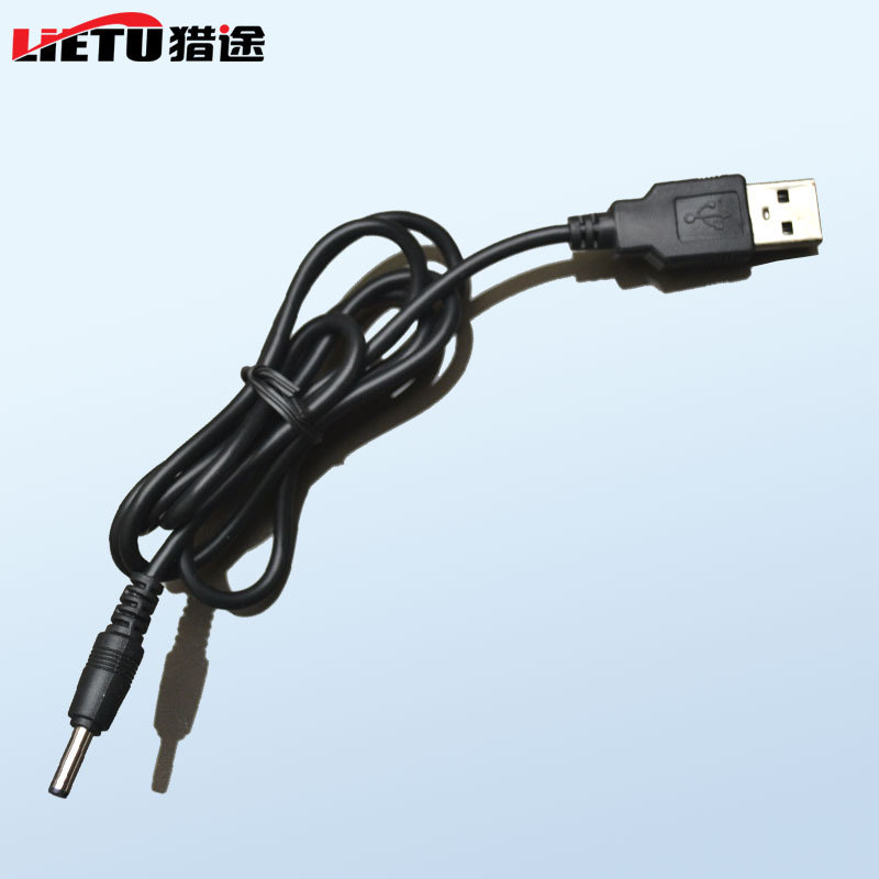 usb转3.5圆孔 手电筒直充线 车载 usb18650锂电池充电器 工厂批发