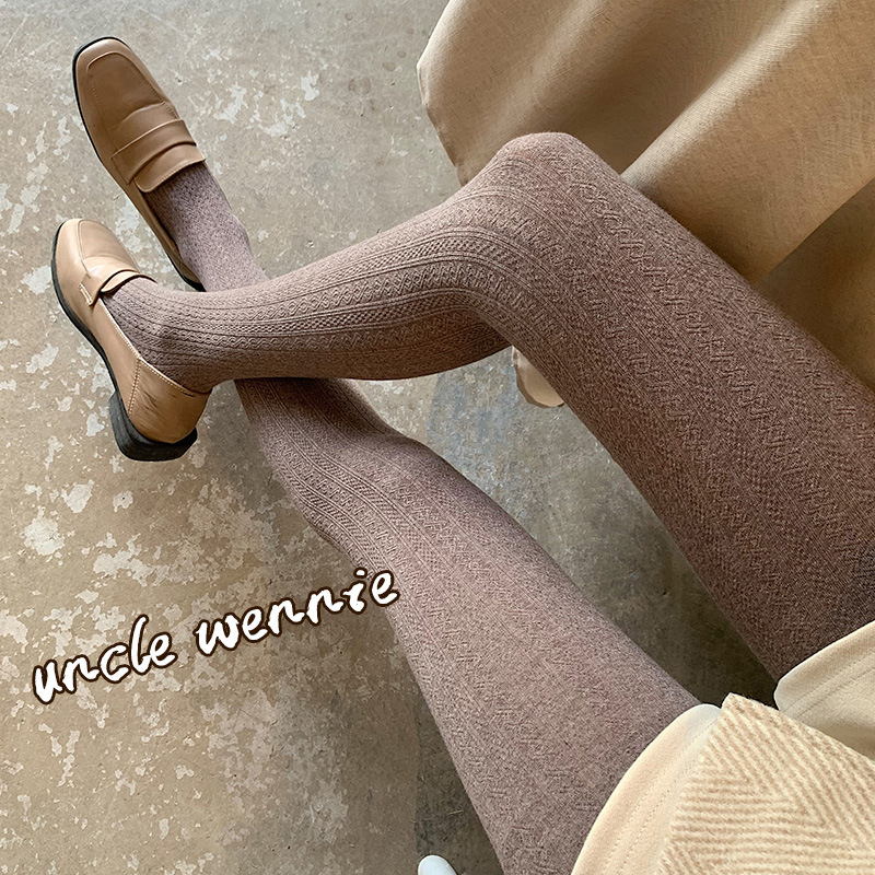 New Style Socks for Women, Combed Cotton 8-Character Twist Pantyhose, Women's Foot-Stepping Leggings, Optional Colors