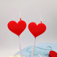 生日蜡烛红色爱心造型生日蜡烛 创意蛋糕装饰蜡烛 表白蜡烛