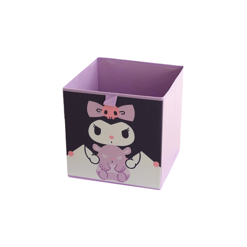 Cartoon Large Capacity Foldable Storage Box Kulomi Large Size Coverless Storage Box Fabric Home Glove Box