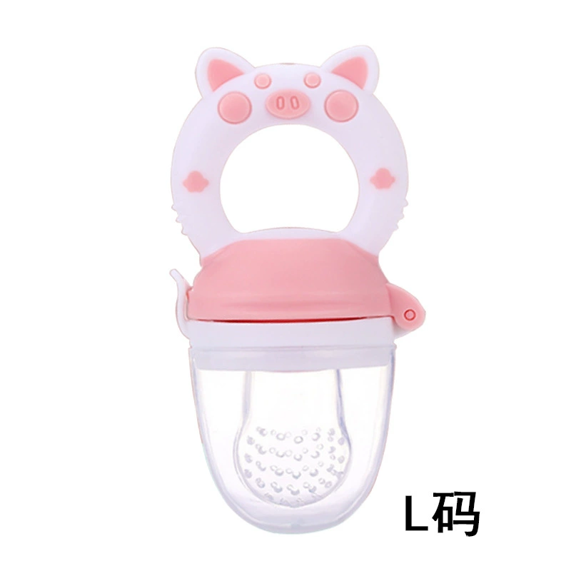 Silicone Teether Pacifier — Fruit & Vegetable Chewy Feeder, Soft Silicone, Sizes S/M/L