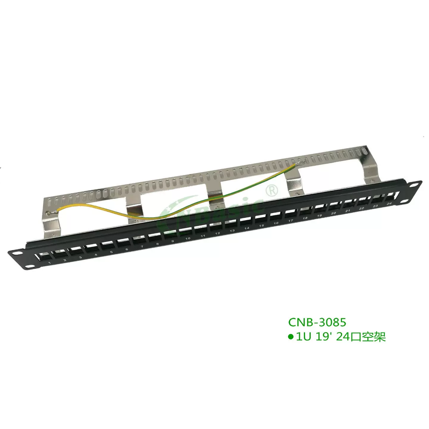 1U 19' 24口屏蔽空配线架