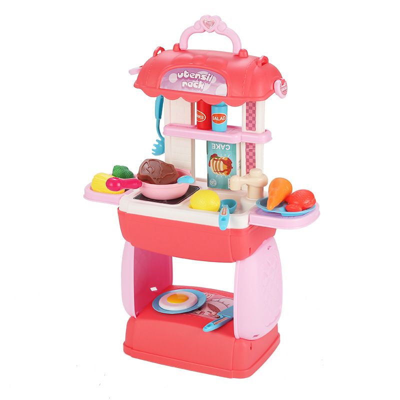 Transfronterizo de los niños de simulación de cocina vajilla traje de vestir herramientas supermercado play House crossbody bolso de hombro médico de juguete
