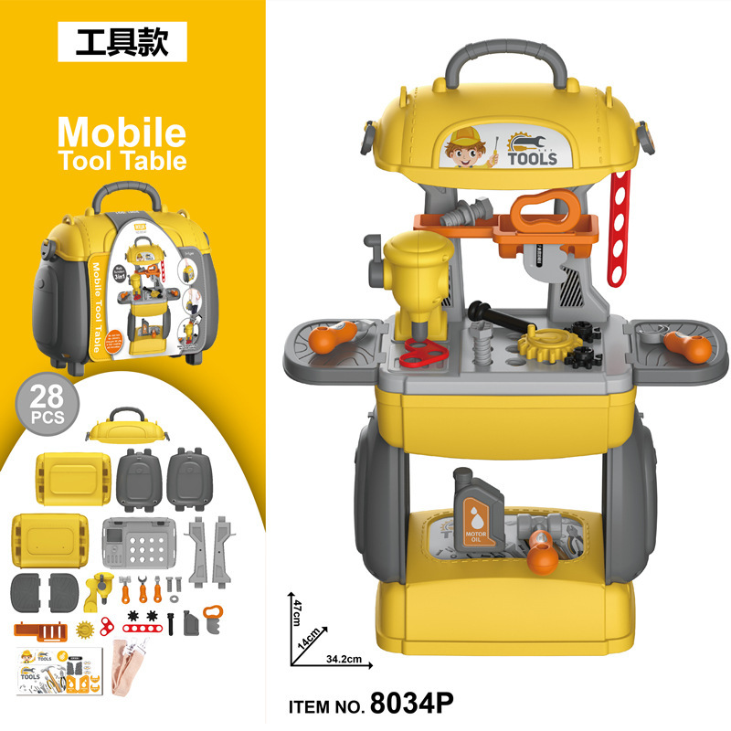 Transfronterizo de los niños de simulación de cocina vajilla traje de vestir herramientas supermercado play House crossbody bolso de hombro médico de juguete