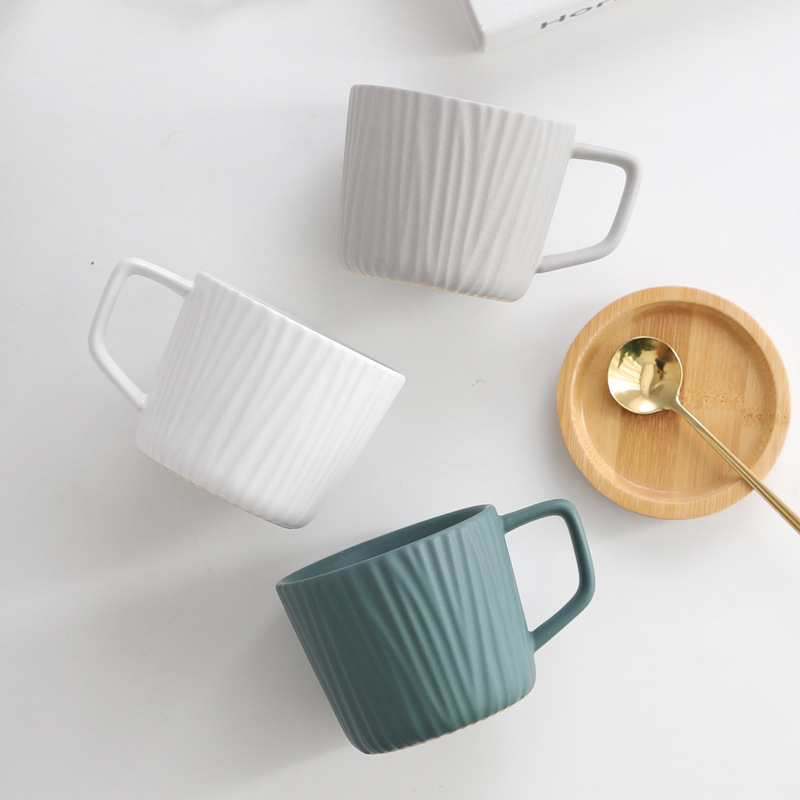 Taza de beber de cerámica traje hogar creativo sala de estar simple Nórdico Conjunto de agua taza 6 piezas traje con bandeja