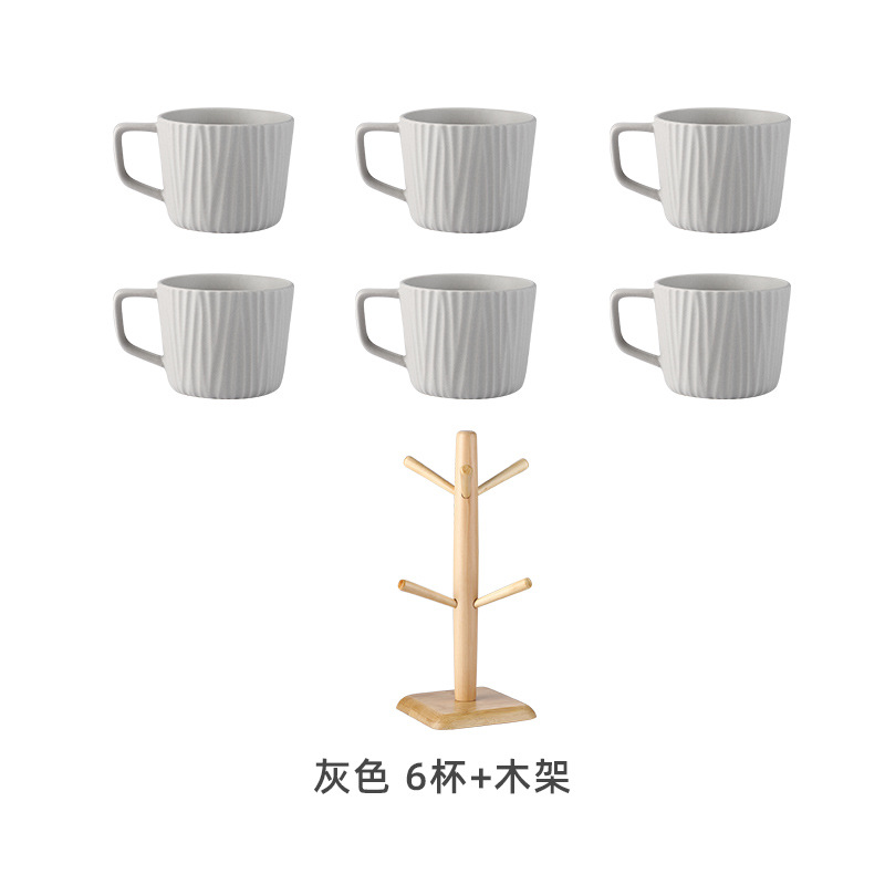 Six Cups + rack de roble-Gris