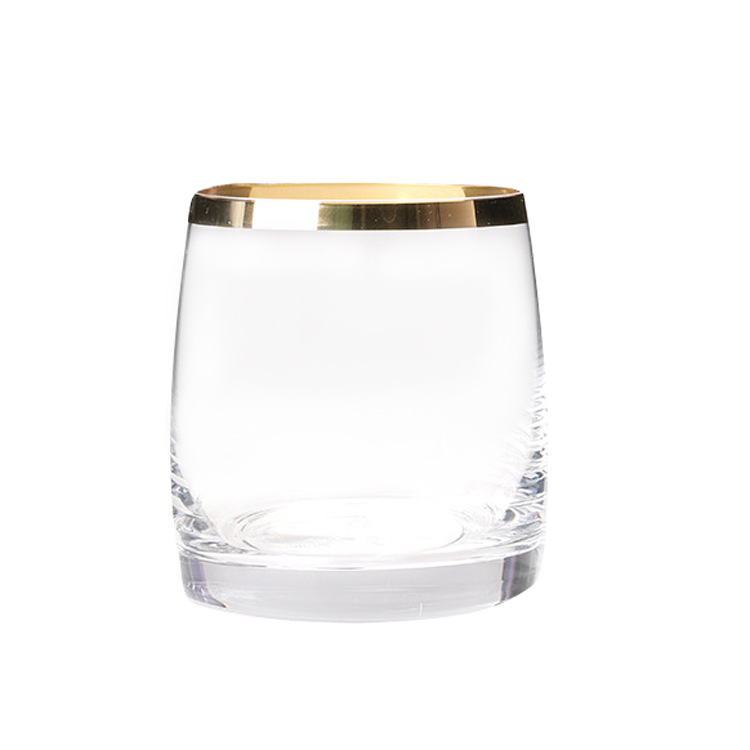 Vaso de whisky de cristal importado de la República Checa, vaso de agua de cristal con borde dorado, vaso para licor, copa de cristal, copa de vino personalizada. image 6