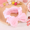 Flannel hairgrip with bow, headband for face washing, hair accessory, Korean style, wholesale