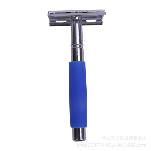 Boxed Manual Shaver, Vintage Double-Edged Razor for Face & Hair Removal, Men's Old-Style Shaving Kit with Knife Holder