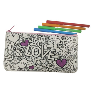 Children's School Supplies Hand-Painted Graffiti Pencil Bag Storage Printed Portable Bag Students Can Customize with Samples and Pictures