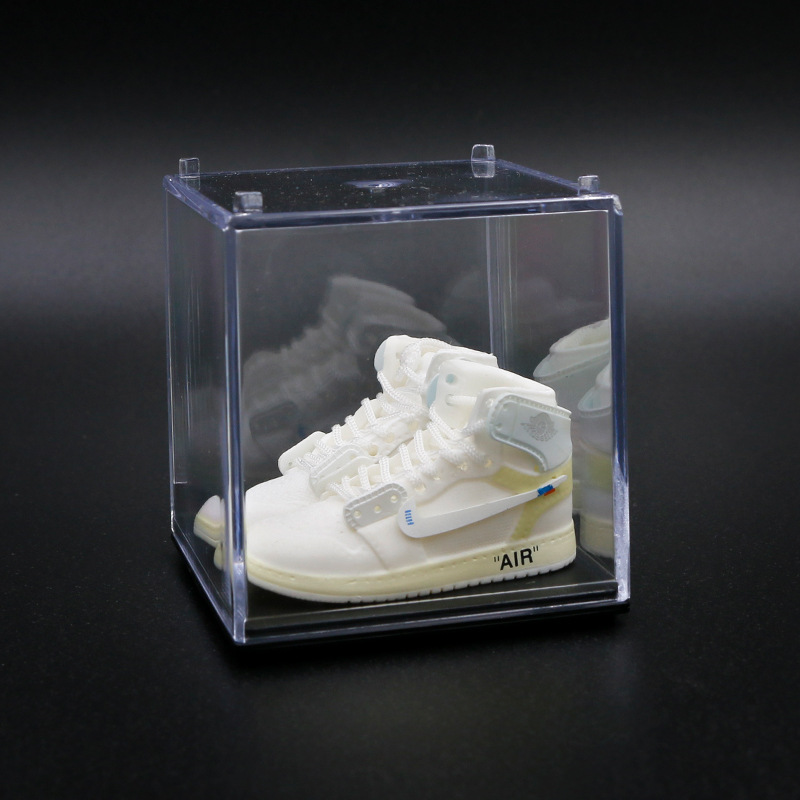 AJ zapatos de baloncesto zapatos de moda mini modelo tridimensional dedo del pie rojo y negro decoración del coche decoración de la torta modelo de zapato hecho a mano