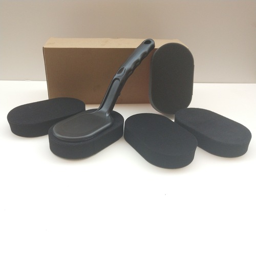 Car tire polishing brush long handle sponge waxing brush tire waxing sponge polyester cotton non-degumming acid and alkali resistant