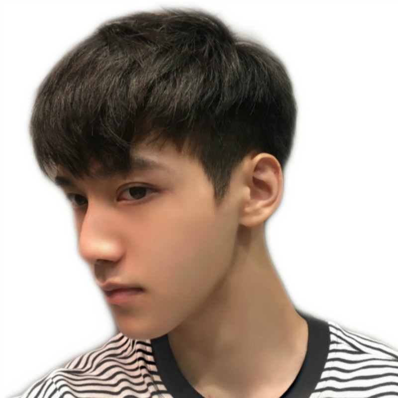 Peluca Pelo corto de los hombres flequillo oblicuo textura sentido pelo corto recto moda guapo mullido fibra química sombrero femenino SUMINISTRO DE pinduoduo