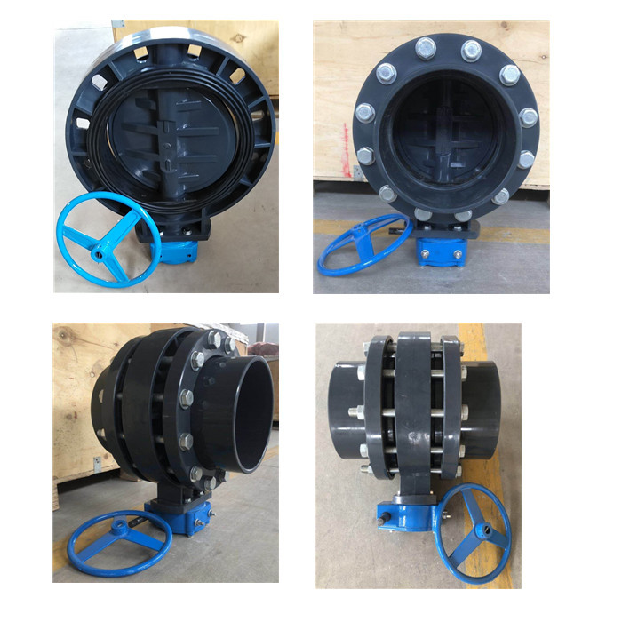 供应UPVC涡齿蝶阀 EPDM SS304 D371X-10S DN50 天津大禹