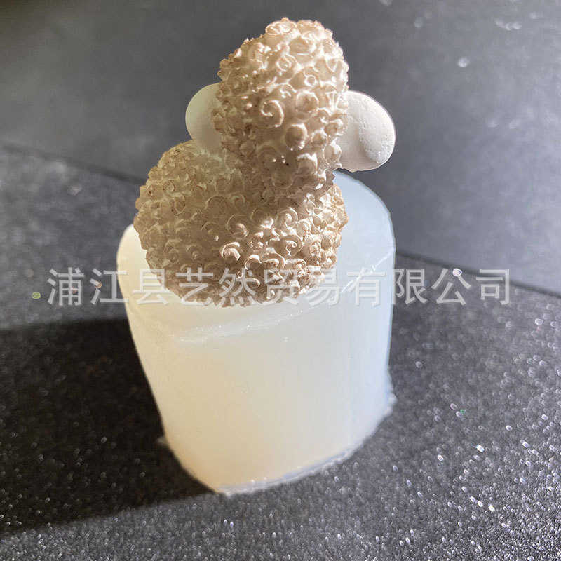 3D tridimensional lindo bebé ovejas molde de silicona dibujos animados jabón hecho a mano aceite esencial jabón molde cristal epoxi Decoración