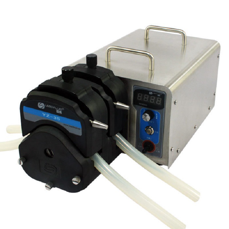 保定雷弗WG600S工业调速型蠕动泵YZ35泵头数显转速304不锈钢外壳