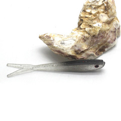 100mm, 4.3g, Medium Size, Red-Eye Gray Minnow with Forked Tail – Soft Plastic Lure for Lure Fishing, Lifelike Simulation Bait