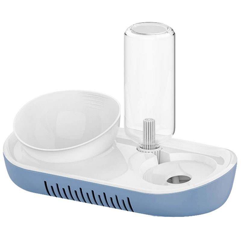 Bebedero para gatos, tazón para gatos, alimentador automático, tazón integrado para agua potable y comida para gatos, comida para gatos, suministros para mascotas sin electricidad